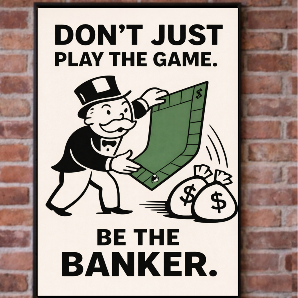 Don’t Just Play the Game Be the Banker Poster – Entrepreneur Motivation Wall Art