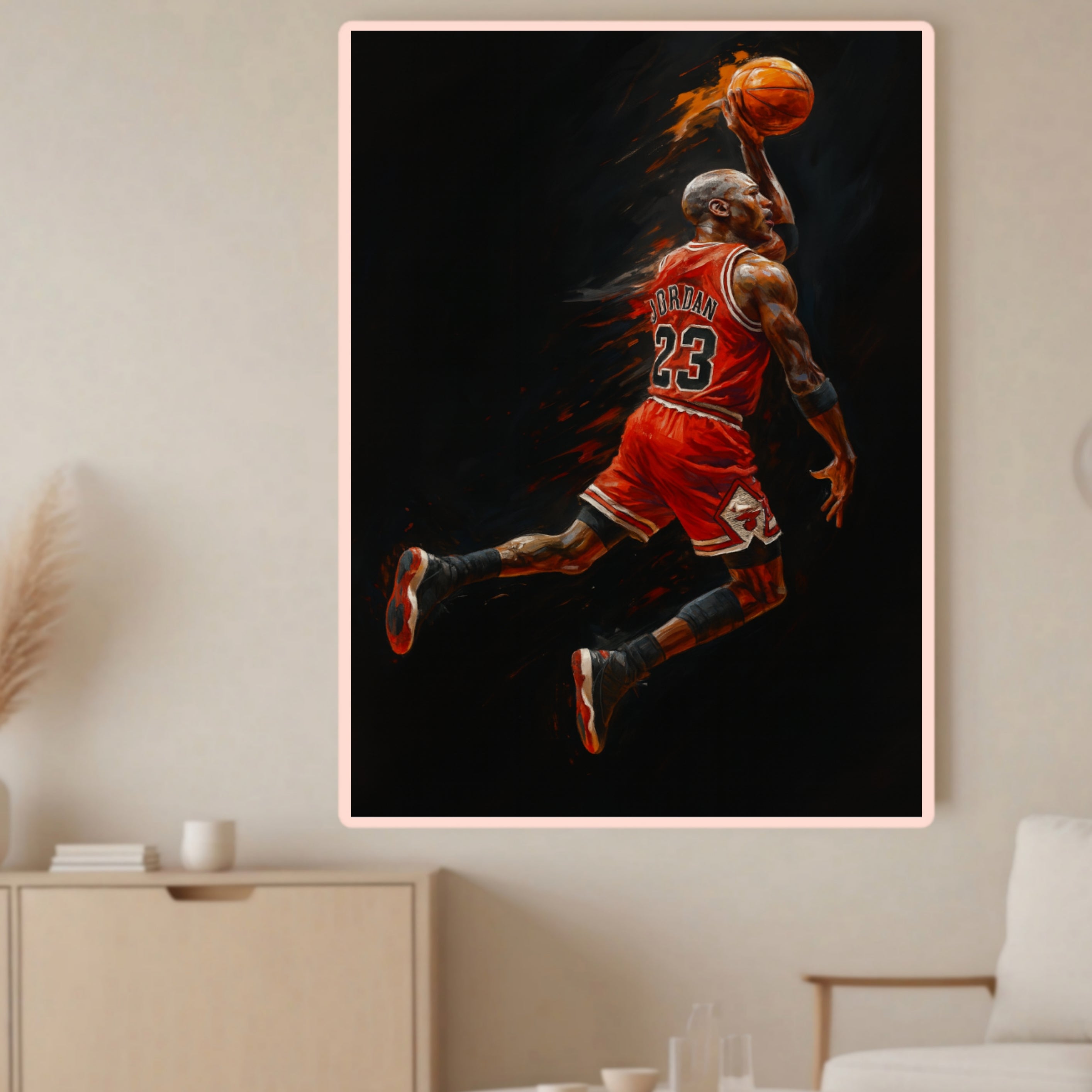Legendary MJ Basketball Wall Art Inspired by Jordan Dunk Poster Sports Wall Decor Athlete Motivation Print 13x19 Laminated