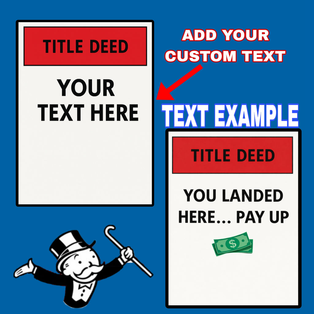 Custom Title Deed Sign Personalized Warning Sign Property Sign 13x19 Laminated Custom Text Sign Home Security Decor