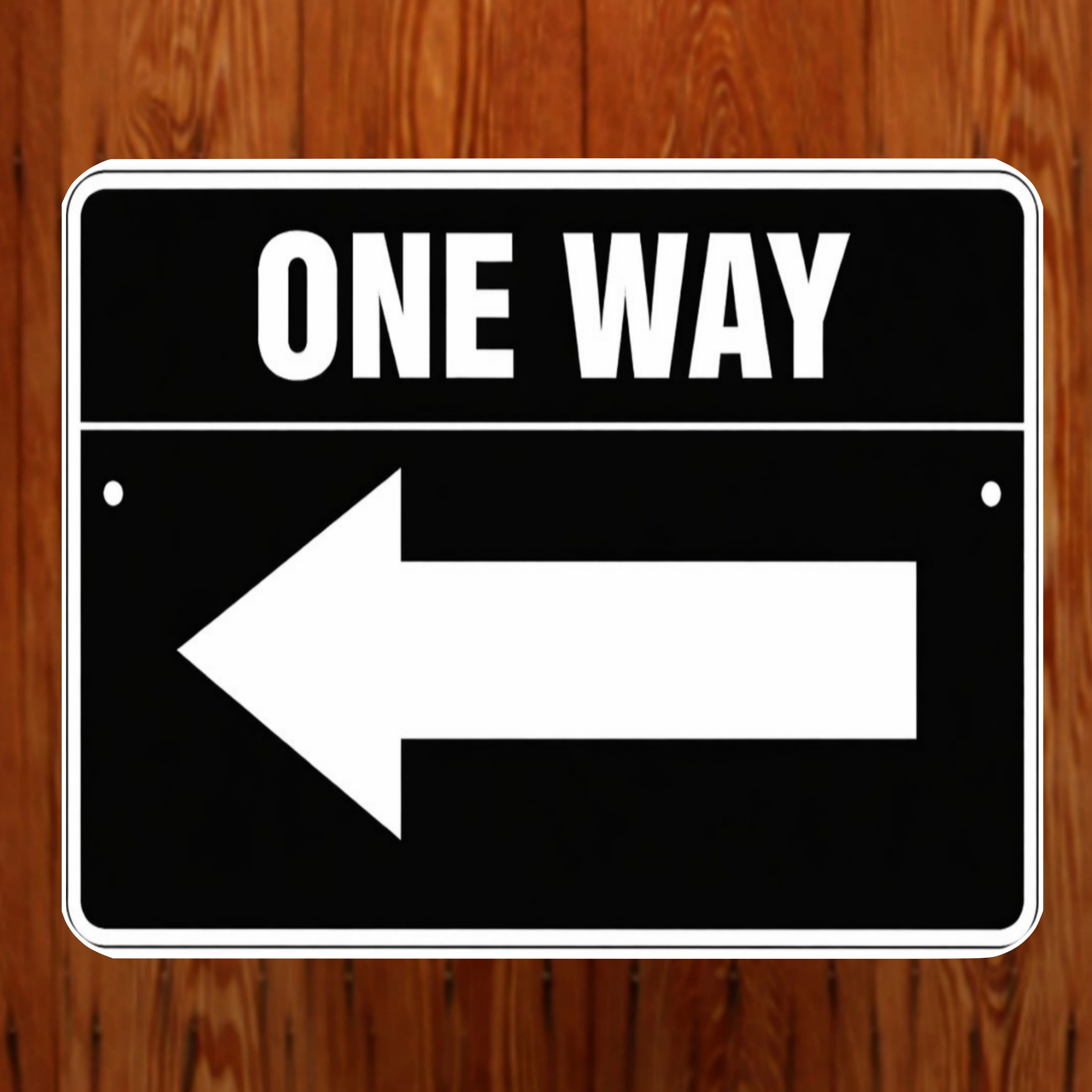 One Way Left Arrow Sign 12x12 – Directional Traffic Sign, Driveway Garage Business Sign, Laminated Aluminum Backing Weather Resistant