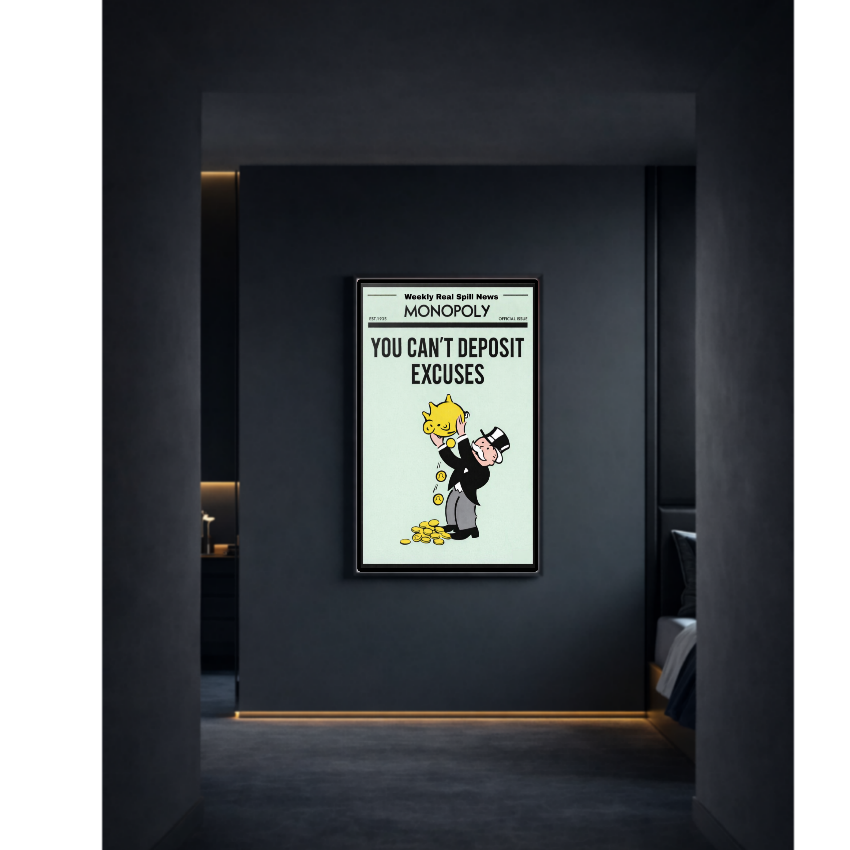 You Can’t Deposit Excuses Motivational Poster – 13x19 Laminated Hustle Wall Art