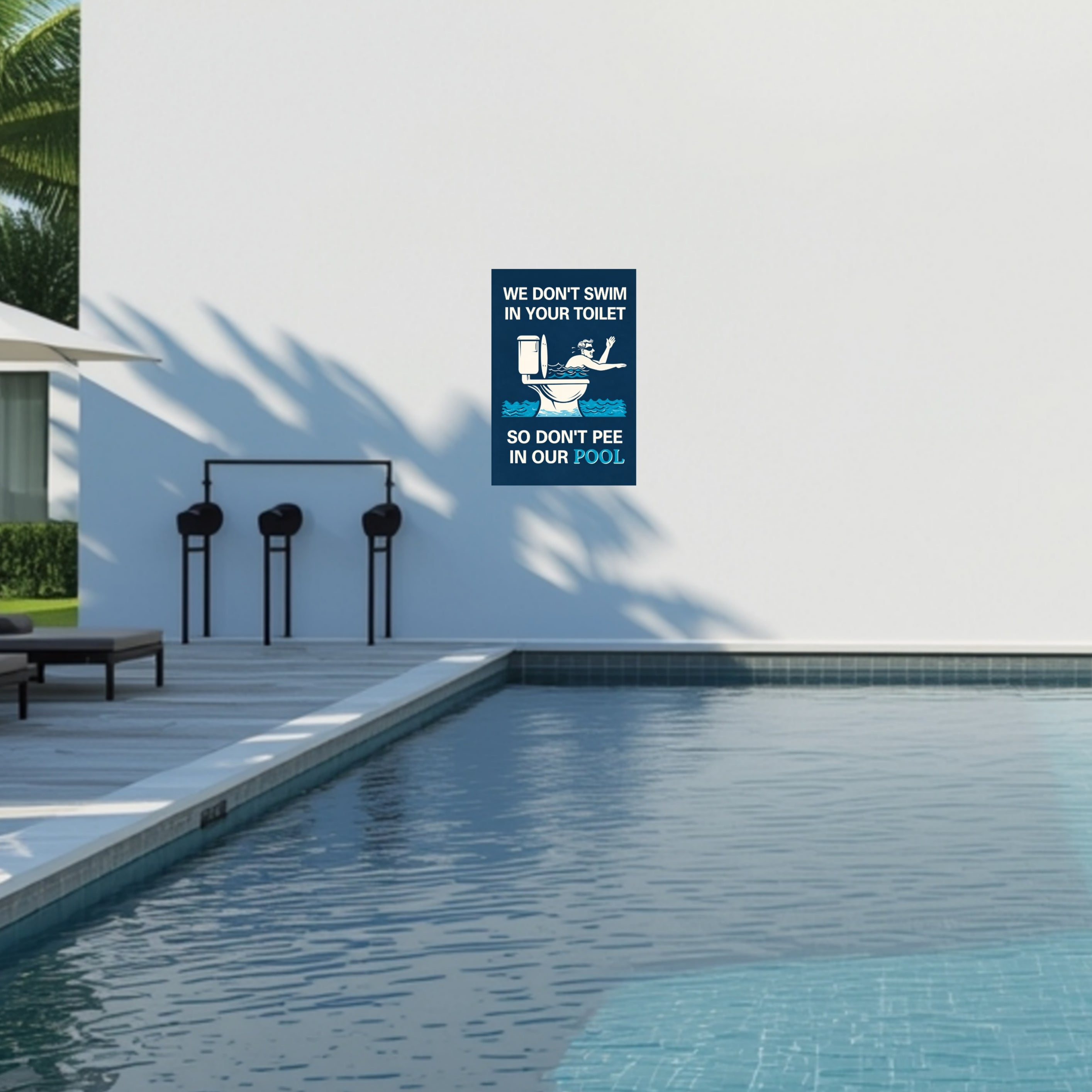 Funny Pool Sign Don’t Pee In Pool Humor Pool Decor 13x19 Laminated Pool Rules Sign Backyard Pool Humor Sign