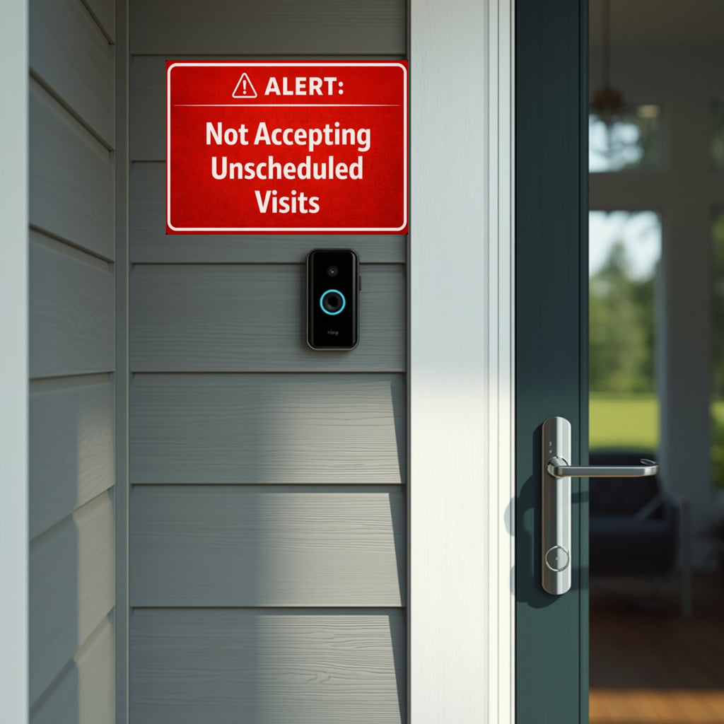 Alert Not Accepting Unscheduled Visits Sign Funny No Soliciting Door Sign Home Privacy Decor