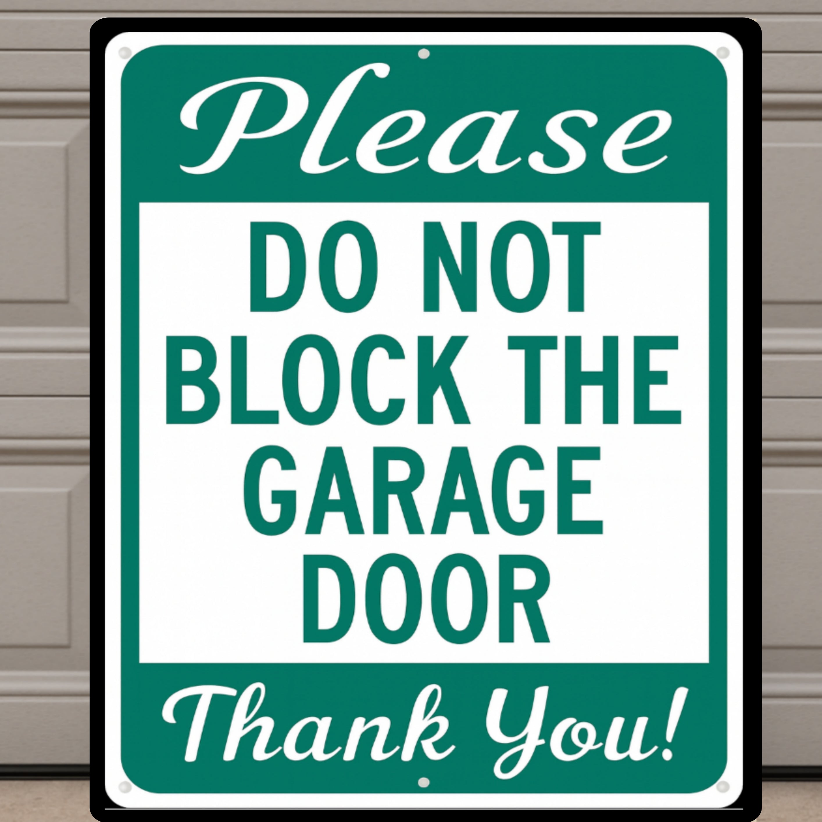 Please Do Not Block the Garage Door Sign – Parking Warning Sign | Home Driveway Notice