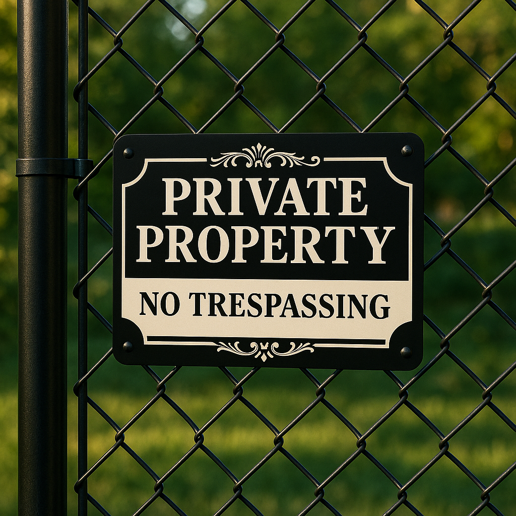 Private Property No Trespassing Sign – Rustic Vintage Warning Sign | Farm, Land, Yard, Fence Security Decor