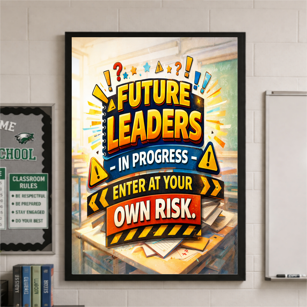 Future Leaders Classroom Sign Teacher Decor School Poster 13x19 Laminated Classroom Wall Art Motivational Student Sign