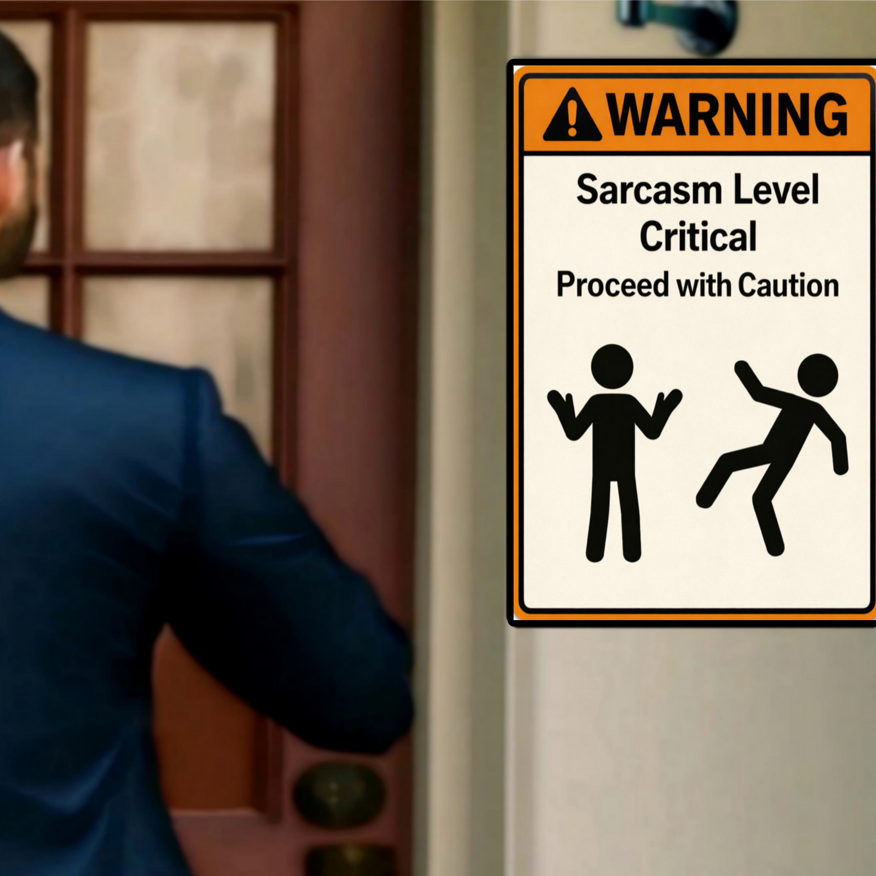 Sarcasm Level Critical Funny Warning Sign 13x19 Laminated Print Humor Wall Art Office Decor Gift for Coworkers Sarcastic Personality Sign
