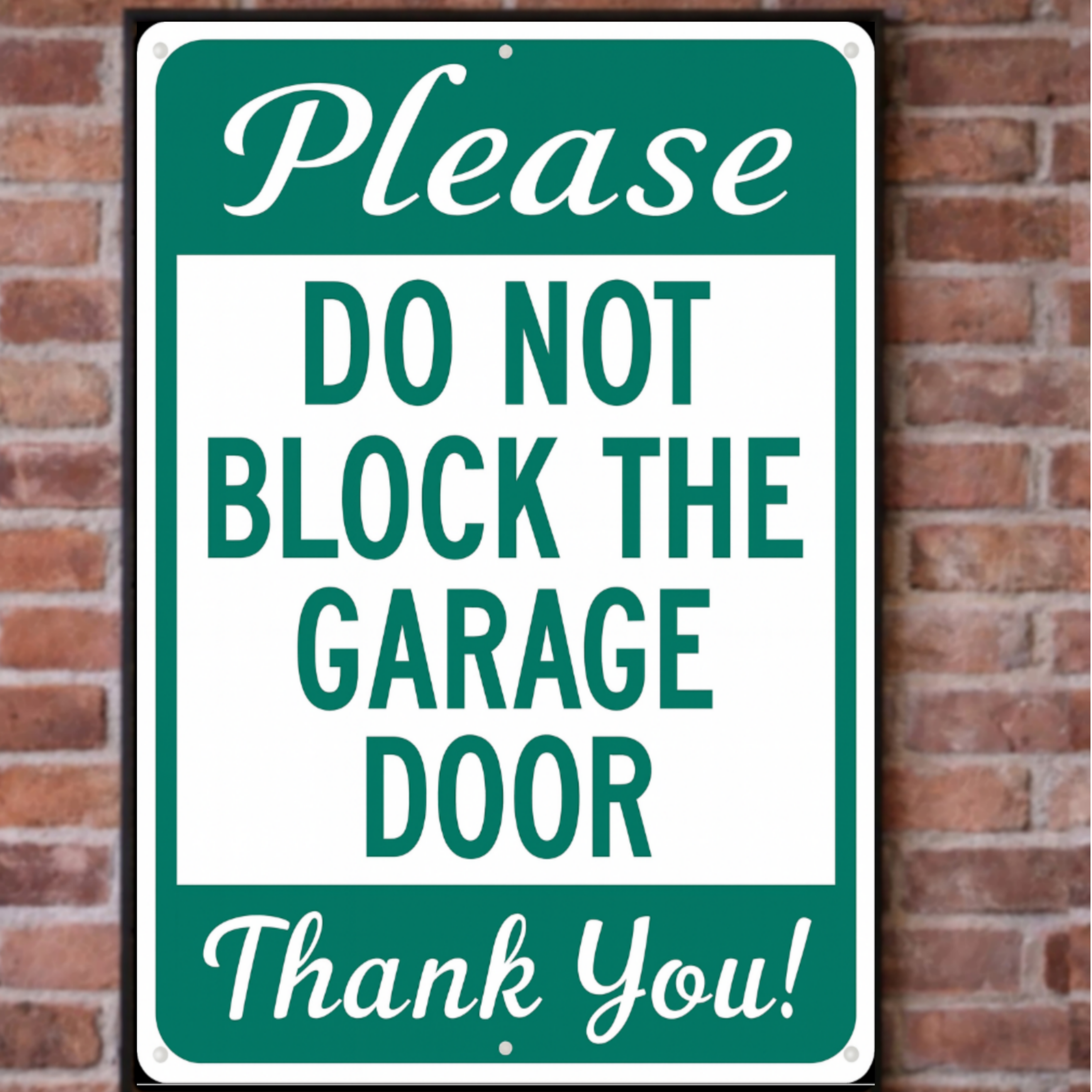 Please Do Not Block the Garage Door Sign – Parking Warning Sign | Home Driveway Notice