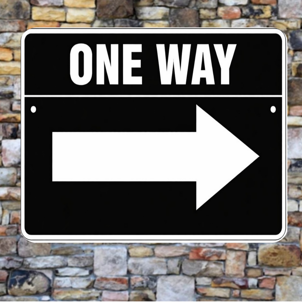 One Way Left Arrow Sign 12x12 – Directional Traffic Sign, Driveway Garage Business Sign, Laminated Aluminum Backing Weather Resistant