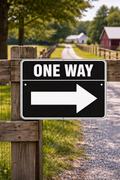 One Way Left Arrow Sign 12x12 – Directional Traffic Sign, Driveway Garage Business Sign, Laminated Aluminum Backing Weather Resistant