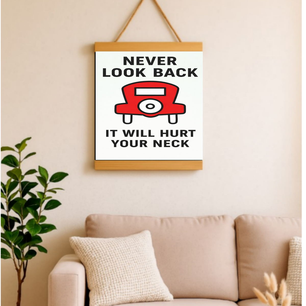 Never Look Back Motivational Monopoly Print – Success Mindset Wall Art 13x19in Laminated or Framed