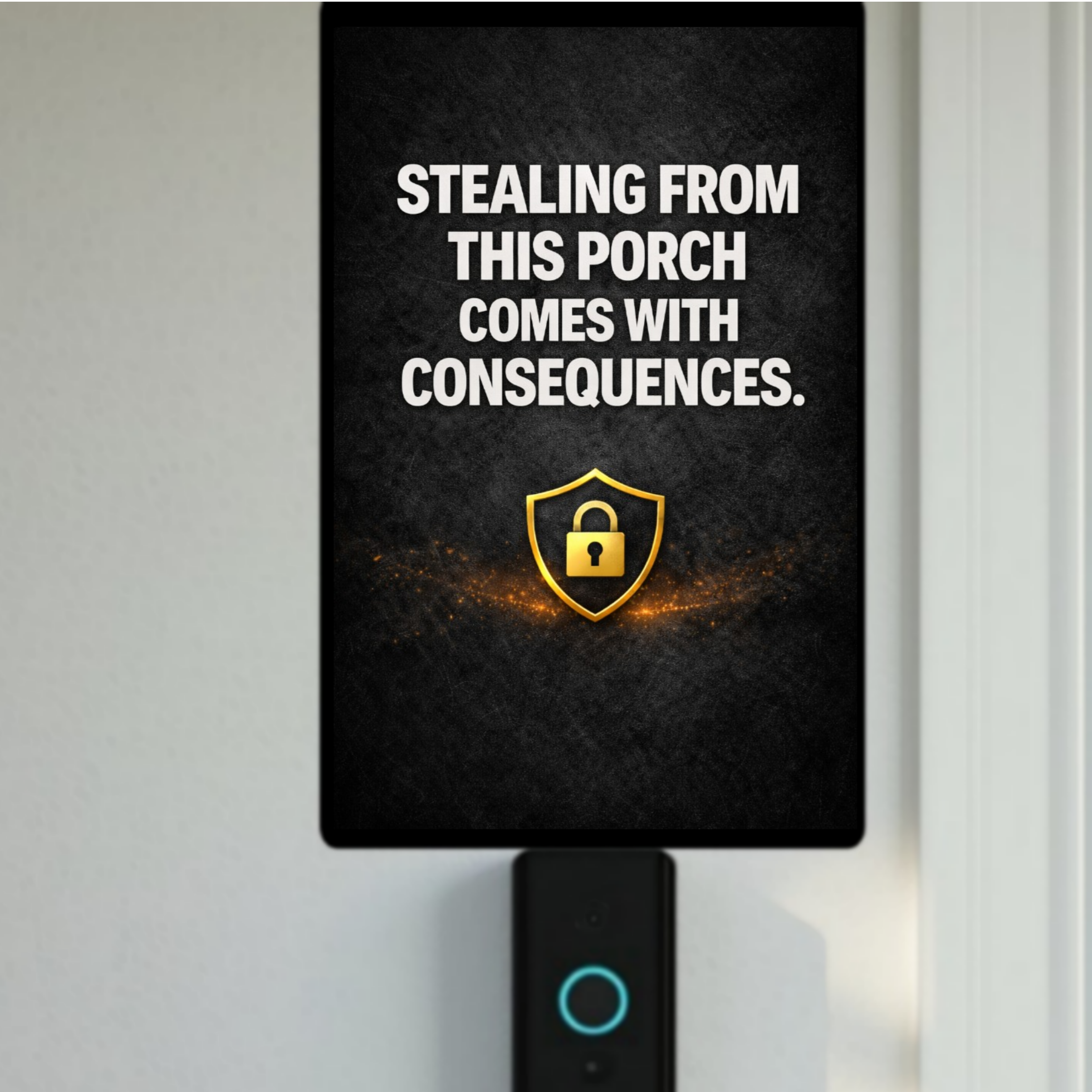Porch Pirate Warning Sign 13x19 Laminated Outdoor Sign Stealing From This Porch Comes With Consequences Security Sign