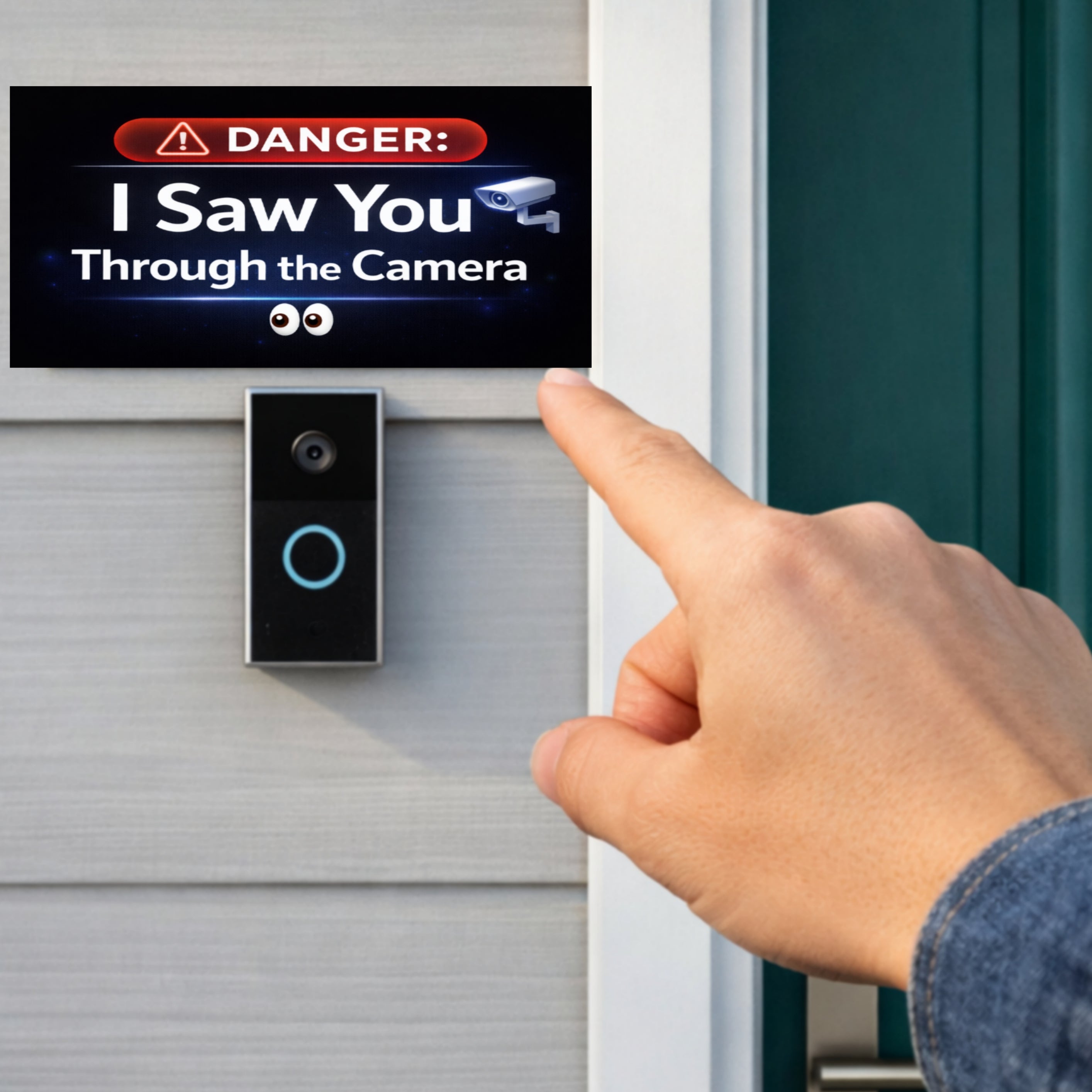 Security Camera Warning Sign I Saw You Through The Camera Modern Door Sign Home Protection Decor