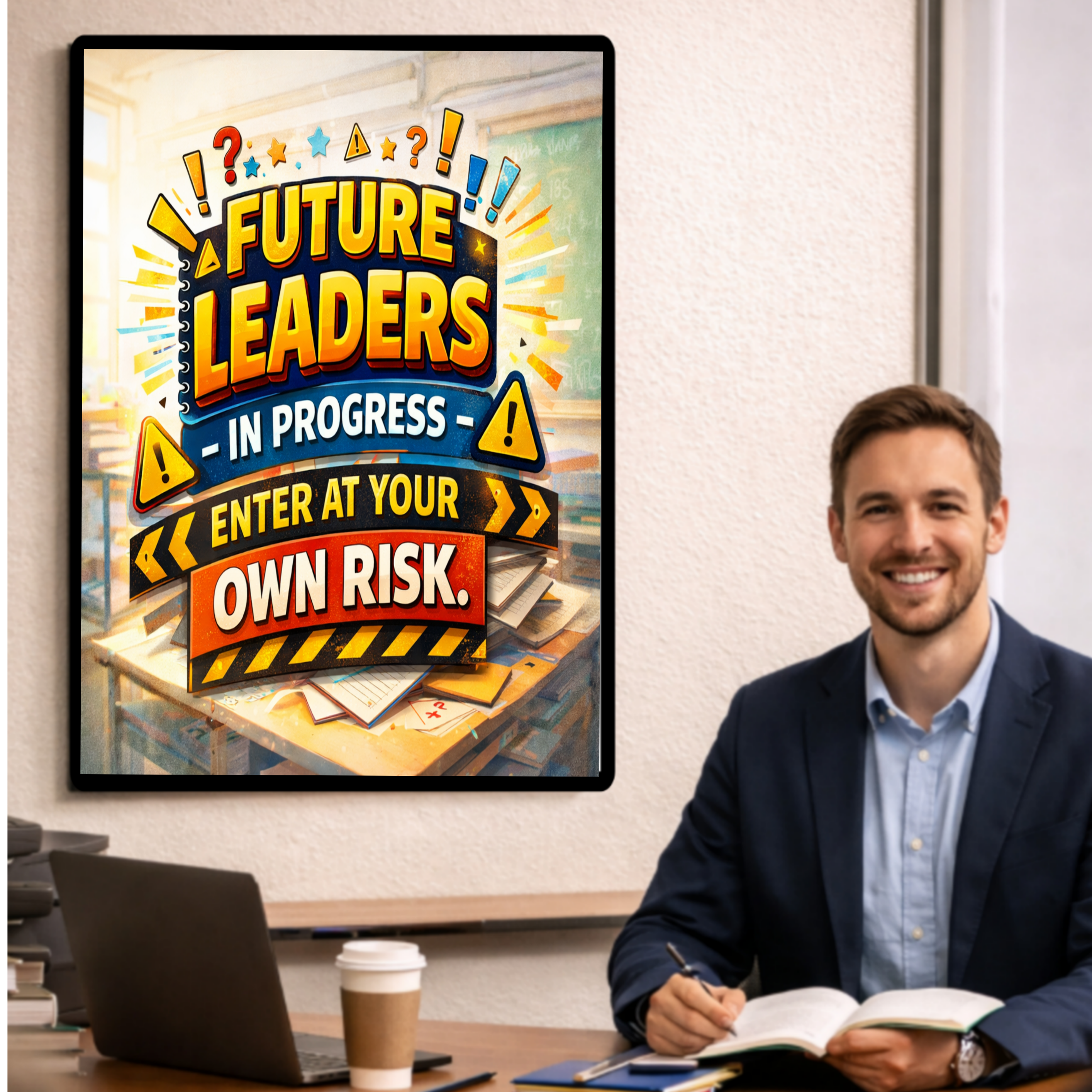Future Leaders Classroom Sign Teacher Decor School Poster 13x19 Laminated Classroom Wall Art Motivational Student Sign
