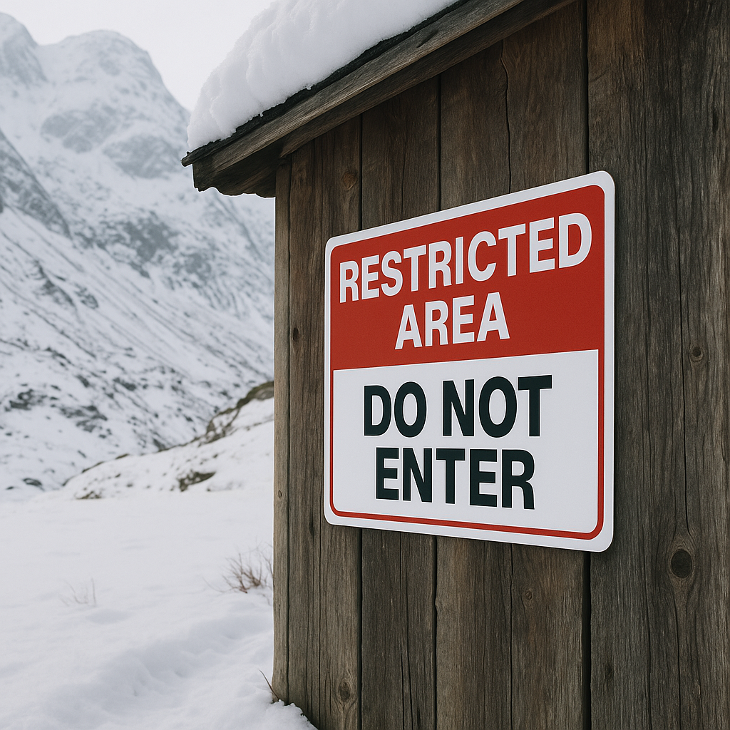 Restricted Area Do Not Enter Sign – 13x13 Security Warning Sign | Safety & Access Control Notice