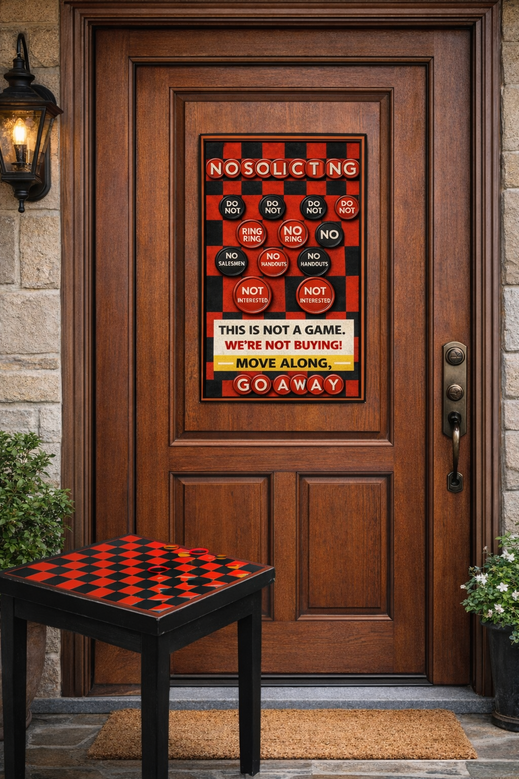 No Trespassing Chess Sign Keep Out Or Pay The Price 13x19 Laminated Warning Sign Unique Strategy Design Home Security Decor