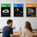 Monopoly-Inspired Motivational Wall Art Set – Pacific Avenue, Park Place & New York Avenue Prints | Framed Modern Hustle Decor