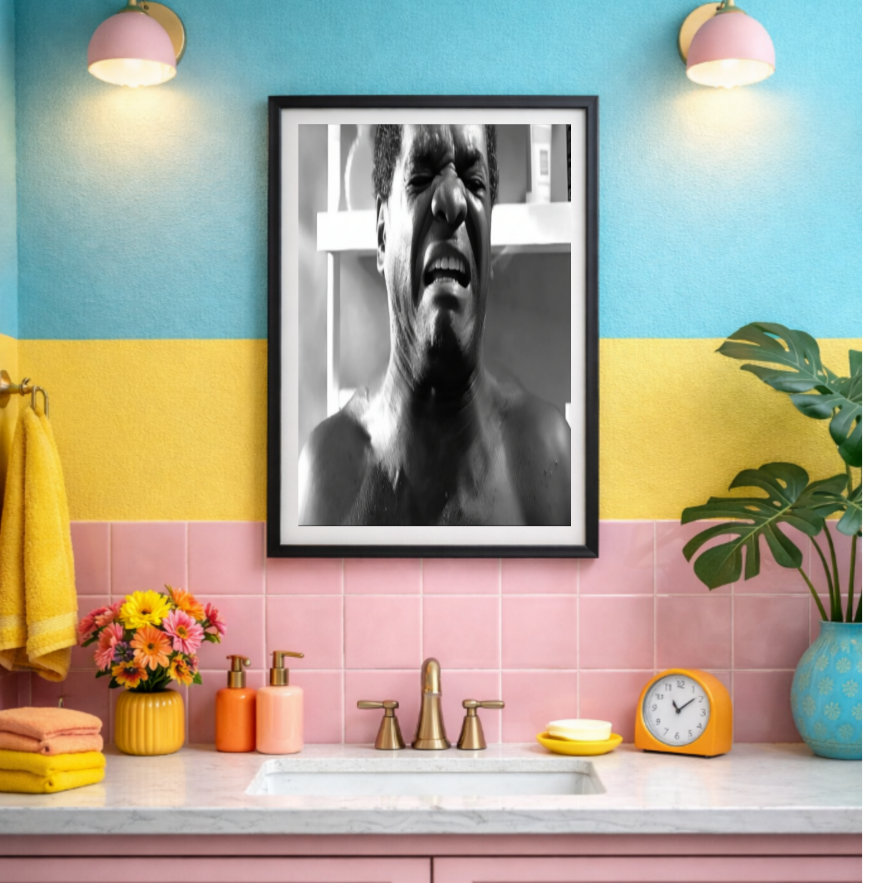 Friday Movie Inspired Wall Art – Pops & Craig Classic Scene Print | Funny Urban Nostalgia Decor | Black & White Framed Poster