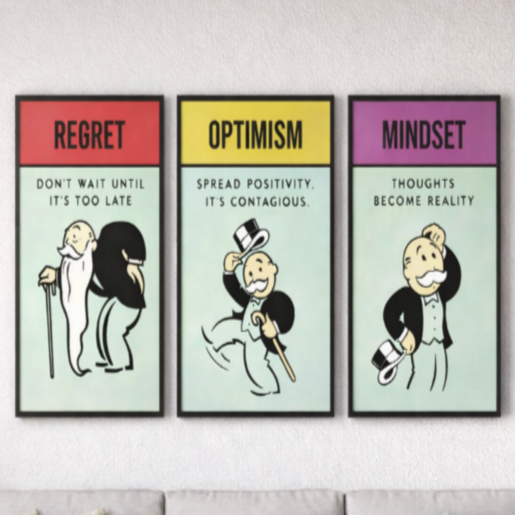 Optimism Spread Positivity Wall Art – Positive Mindset Laminated or Framed| Inspirational Office Decor