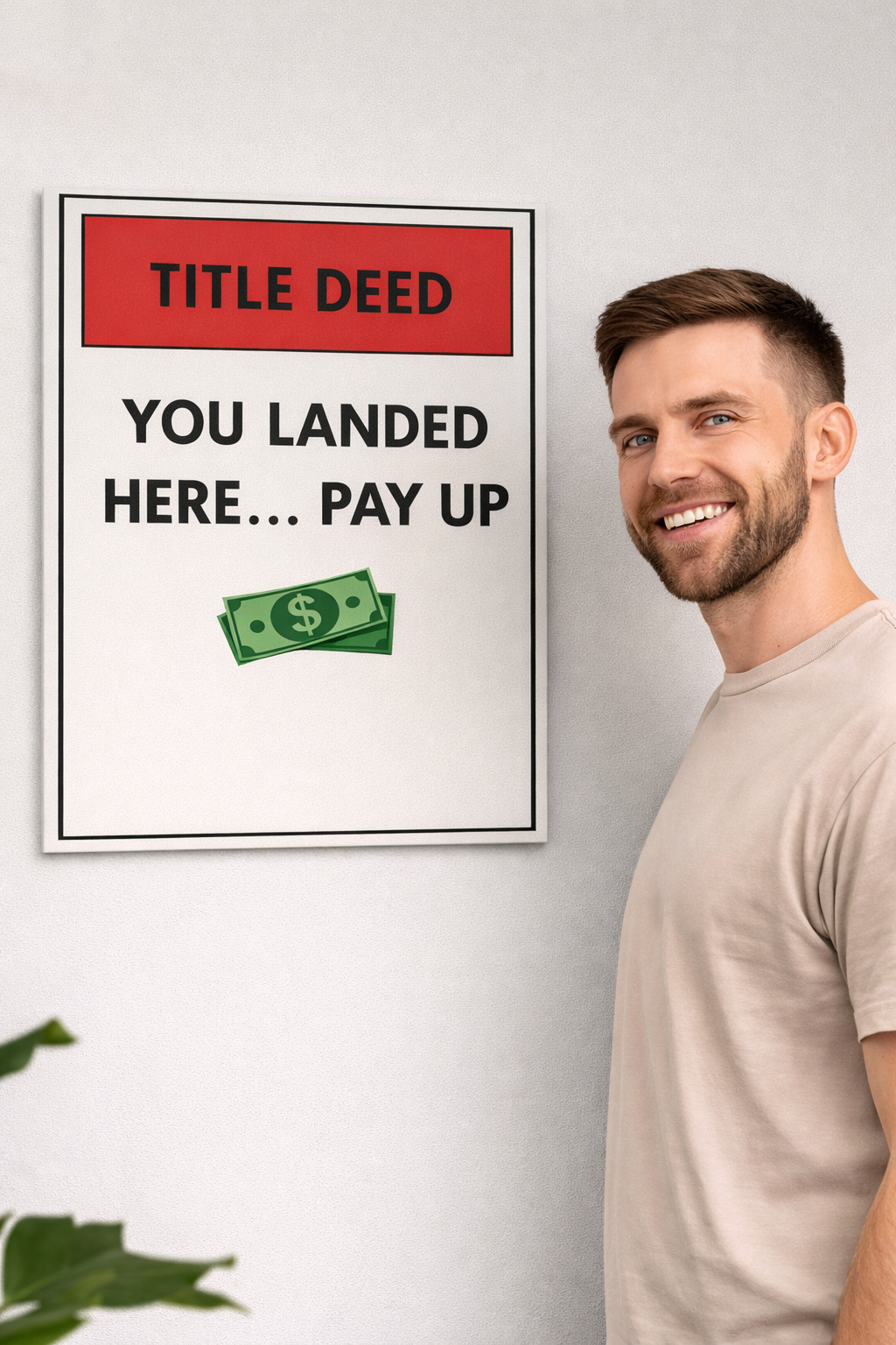 Custom Title Deed Sign Personalized Warning Sign Property Sign 13x19 Laminated Custom Text Sign Home Security Decor