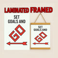Set Goals and Go Motivational Monopoly Laminated or Framed Print – Success Mindset Wall Art for Entrepreneurs